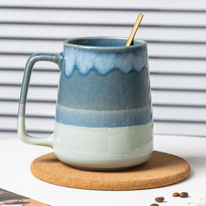 24oz Large Ceramic Coffee Mug, Handmade Gradient Glaze Stoneware Cup for Coffee, Tea, Milk, Hot Chocolate, Office and Home